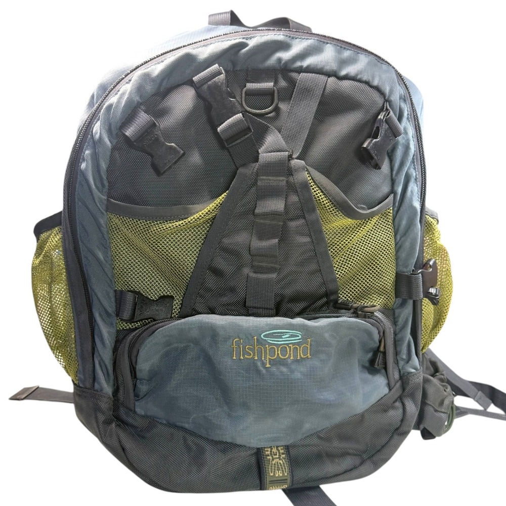 Fishpond Fly Fishing Backpack Gray/Green Technical Gear Bag Outdoors